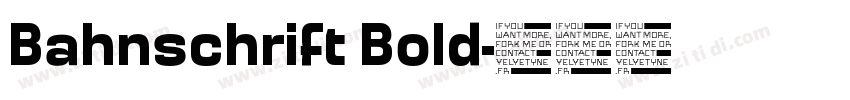 Bahnschrift Bold字体转换